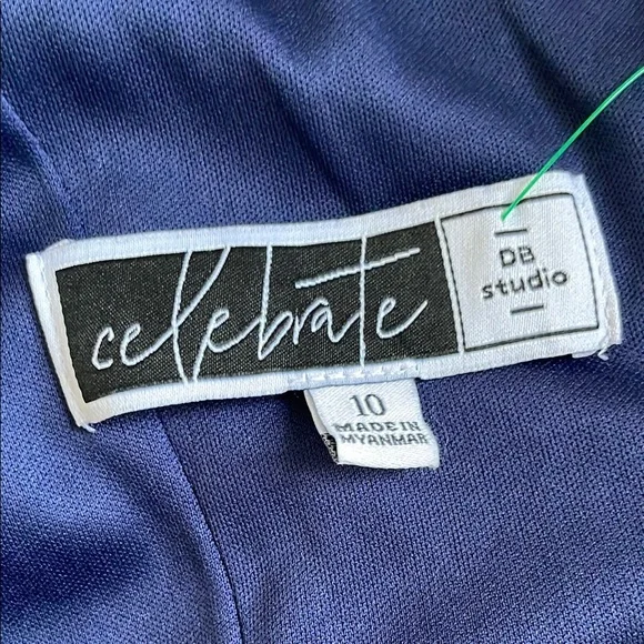 Navy Blue Ruched Crossover Draped Sleeveless Tummy Flattering Maxi Dress - Picture 5 of 5